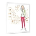 thumbnail image 3 of Designart 'Trendy Fashion Woman II' Children's Art Framed Art Print, 3 of 4