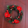thumbnail image 4 of Angmile Christmas Wreath Pre-lit LED Strings of Christmas Wreaths Outdoor Garden Wreath Decorations Holiday Decorations for Doors, Windows, Fireplaces, Living Room, 4 of 7