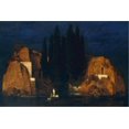 thumbnail image 2 of Art.com Island of the Dead, by Arnold Bocklin, 1880, Swiss Romantic/Symbolist Painting, Oil on Wood. A Drap Stretched Canvas Print Wall Art by Everett - Art, 24" x 16", 2 of 4