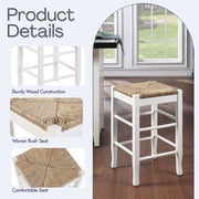 Boraam 24 Square Rush Stool, Multiple Colors