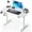 Rustic Brown, variant on FEZIBO Height Adjustable Electric Standing Desk, 44 x 24 Inches Stand up Table, Sit Stand Home Office Desk with Splice Board, White