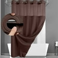 thumbnail image 1 of Rideau de Douche Sans Crochet avec Doublure en S, Installation Facile, Style Hôtel, Rideau de Douche pour Salle de Bain avec Fenêtre Transparente, Panneaux de Rideaux Imperméables et Lavables pour Salon, 1 of 3