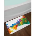 thumbnail image 2 of Colorful Bath Mat, Composition of Art of Rainbow Ink Mixing Irregular Shapes Flowing in Air, Plush Bathroom Decor Mat with Non Slip Backing, 29.5" X 17.5", Multicolor, by Ambesonne, 2 of 2
