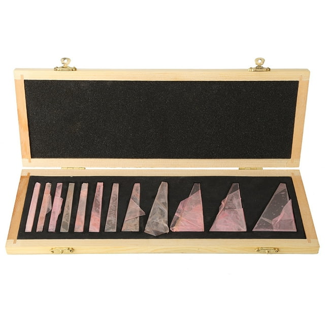 Goick Bloque de ángulo Gauge-12Pcs Herramienta de medición de Torno de maquinista de Alta precisión de Acero al manganeso de Bloque de ángulo(12Pcs)