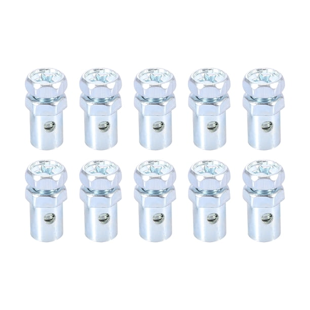 10uds Metal Tono Plata Tornillos de Fijación Cable del Freno Sujetador Universal para la Motocicleta