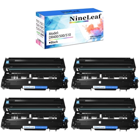 NineLeaf 4 Pack Compatible Drum Unit Replacement for Brother DR510 DR-510 DR500 DR400 to use in HL-5100 HL-5130 HL-5140 HL-5150DLT HL-5170DNL MFC-8220 MFC-8440 MFC-8640 Printer (without toner)