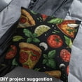 thumbnail image 2 of jejeloiu Pizza Tomato Lemon Fabric by the Yard 2 Yards,Realistic Funny Food Room Decor Fabric by the Yard,Green Black Red Fabric for Sewing For Girls Boys,Super Cozy Room Decor, 2 of 6