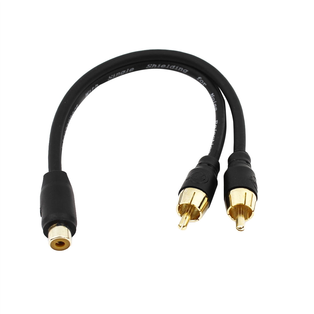 Black Y Shaped 2 Male Connect to Female RCA Splitter Audio Adapter Cable | Walmart Canada