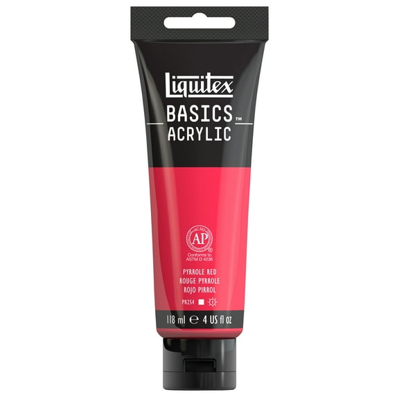 Liquitex BASICS Acrylic Color, 4 oz. Tube, Pyrrole Red