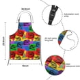 thumbnail image 3 of Colorful Dinosaurs Pop Art Pattern Kids Aprons for Girls and Boys,Adjustable Neck Strap Toddler Aprons for Kids Cooking Baking, 3 of 6
