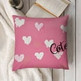 thumbnail image 3 of YINGXI Valentines Day Pillow Covers , Pink Hearts Farmhouse Decorative Throw Pillowcases for Home Sofa Couch Cushion Decoration 20x20in, 3 of 5