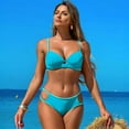 thumbnail image 6 of Hipattires Womens Bathing Suits Sky Blue 2 Piece Bikini Sets Comfortable Beach Graphic Swimwear Swimsuits, 6 of 6