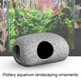 thumbnail image 3 of Deyuer Rock Cave Smooth Edge Aquarium Decoration Clay Hiding Breeding Fish Rock House Fish Tank Decor,B, 3 of 8