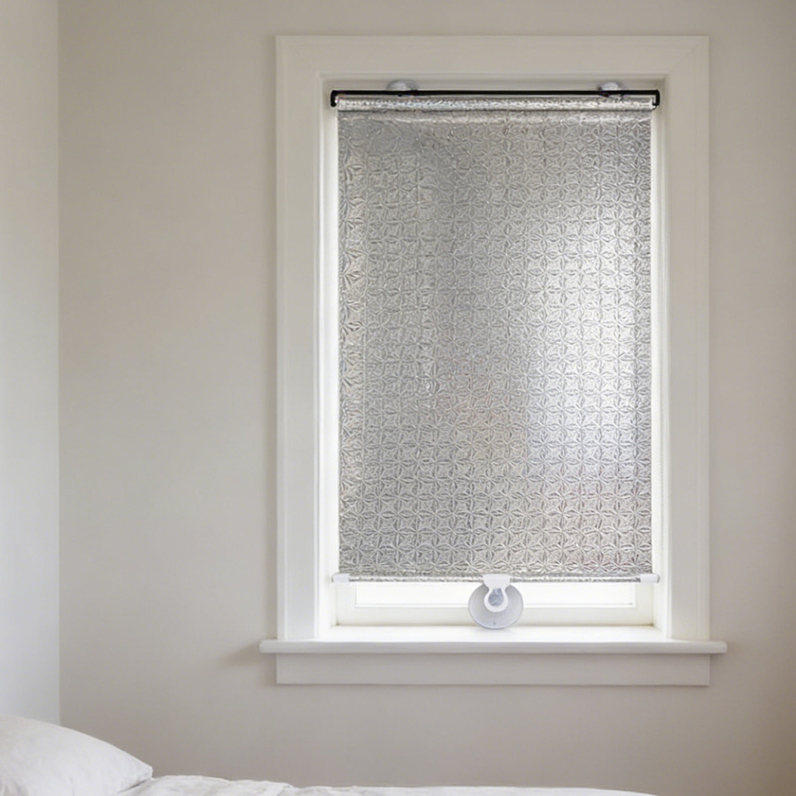 Tusihei Portable Blackout Window Cover, No Drilling Retractable Roller Window Shades, Indoor Windows Blackout Blind Shade for Home Bedroom Trave