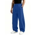 thumbnail image 2 of Mens Baggy Sweatpants Loose Fit Wide Leg Elastic Waist Sweat Pants Open Bottom Athletic Pockets Jogging Pants, 2 of 5