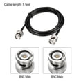 thumbnail image 2 of Uxcell 59'' Cable Jumper Coaxial BNC Macho a Macho 50 Ohm RG174 Longitud Más Corta Metal Negro 2pcs, 2 of 6
