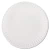 9 in. White Disposable Paper Plates, 100/Pack, 10 Packs/Carton