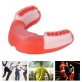thumbnail image 4 of Mouth Guard, EVA Sports Mouthguard Protect Cheeks Shock Mouth Guard  With Storage Box For Boxing For Adults For Football Red White, 4 of 8
