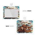 thumbnail image 2 of Zufioo Animal Filled Noahs Ark Print Work Badge Protective Case, Waterproof Lanyard, Badge Transparent Clip, Suitable for Induction Card Badge Swipe Credit Card, 2 of 7