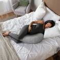 thumbnail image 6 of Boppy Cuddle Pregnancy Pillow, Hypoallergenic Fill, Easy-on Cover, Gray Basket Weave, 6 of 7