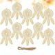 thumbnail image 4 of 20 piezas de red atrapasueños para decoración del hogar, colgante de madera, adornos creativos de pared, atrapasueños (beige, cuarto patrón), 4 of 7