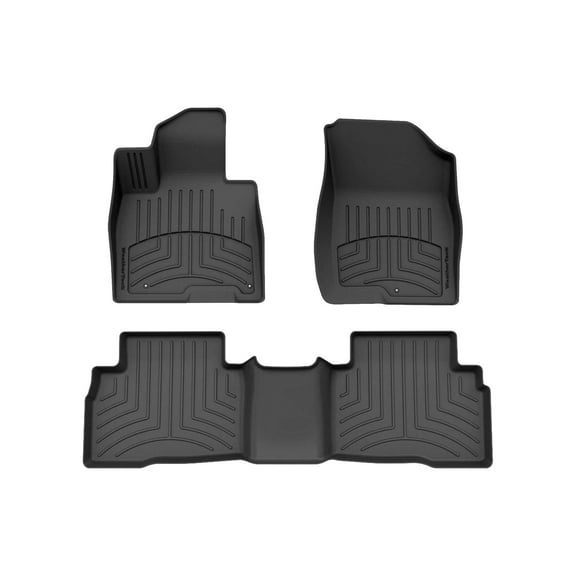 WeatherTech FloorLiner HP Custom Fit Floor Mats compatible with 2022-2026 Hyundai Tucson Hybrid - 1st & 2nd Row, Black