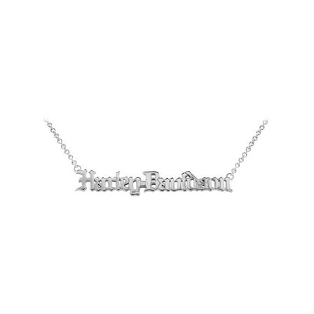 Harley-Davidson Women's H-D Old English Script Chain Necklace, Silver HDN0422, Harley Davidson