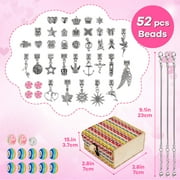 Jewellery Charm Bracelet Set for Kids Girls, Toys for 6-10 Year Old Girls Jewellery Boxes Birthday Gift for Kid Girl Age 7 8 9 10 Kids Arts and Crafts Present for 6-12 Year Old Girl Child