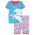 thumbnail image 2 of Ensemble Pyjama à Manches Courtes en Petit Coton Bio pour Filles Hatley, Bleu, 3 Ans, 2 of 2