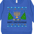 thumbnail image 3 of Inktastic Happy Chrismukkah Sweater Style with Menorah and Trees Toddler Sweatshirt, 3 of 4