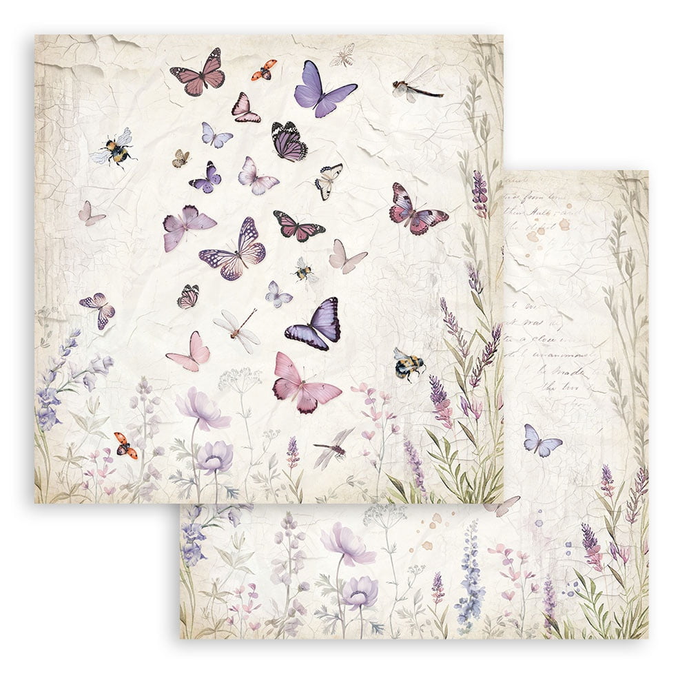 Stamperia Double-Sided Paper Pad 12"X12" 10/Pkg-Lavender, 10 Designs/1 Each