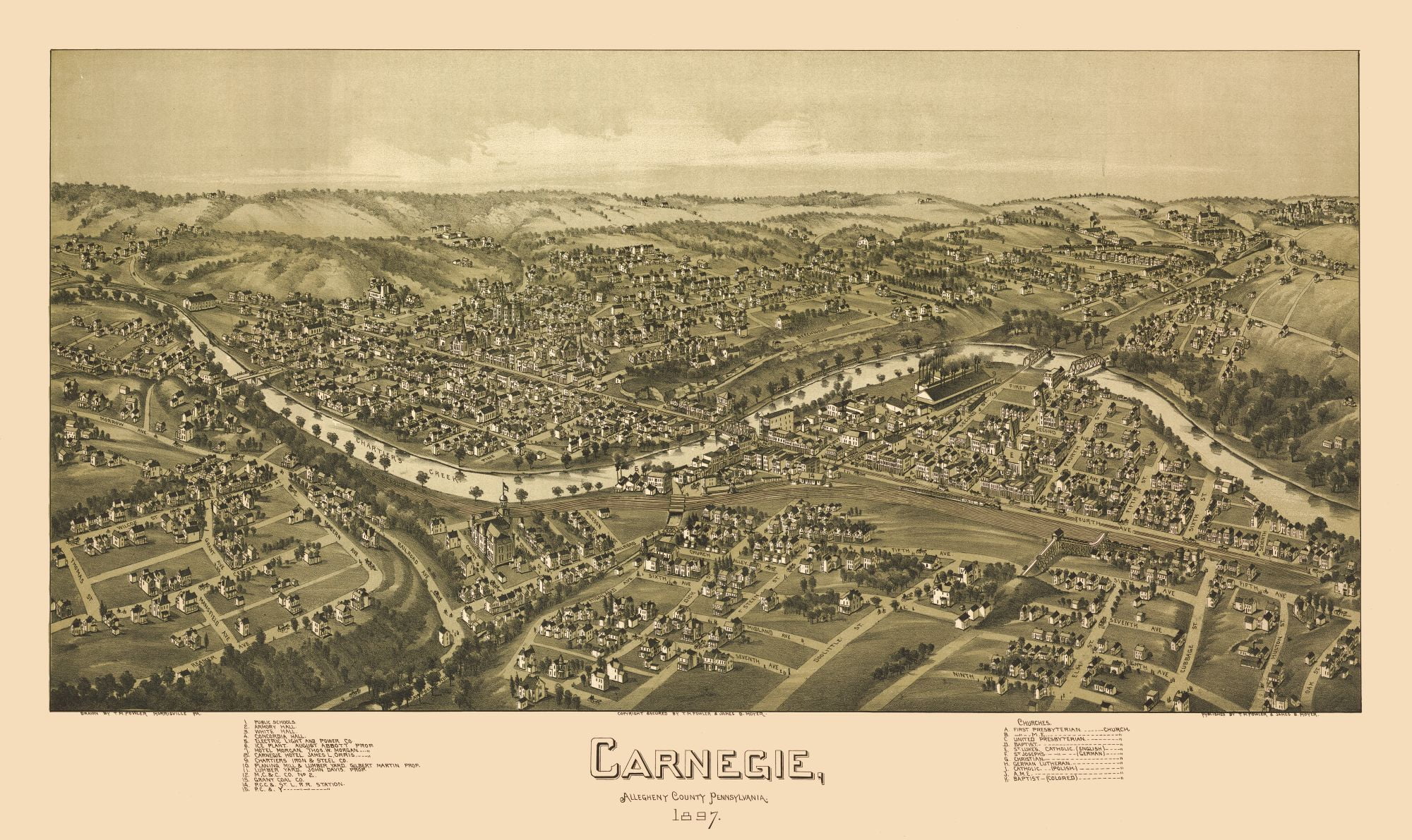 Carnegie Pennsylvania Fowler 1897 38.62 x 23