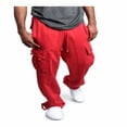 thumbnail image 3 of Fashion Men‘s Jogger Heavy Weight Fleece Cargo Pocket Sweat Pants, 3 of 5