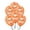 Orange, variant on PMU Graduation Balloons 11 Inch PartyTex Premium Orange with All-Over Print White Grad Caps-Confetti and Streamers Pkg/12