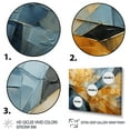 thumbnail image 3 of Designart "Golden Geometry Hardedge Art wall art I" Modern Metal Wall Art Set, 3 of 5