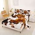 thumbnail image 2 of jejeloiu Highland Cow Cowhide Bed Sheets Kids,Farm Animal Print King Sheets,4-Piece, 2 of 6