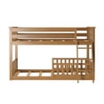 thumbnail image 4 of Twin Over Twin Low Bunk With Two Guard Rails, Pecan, 4 of 10