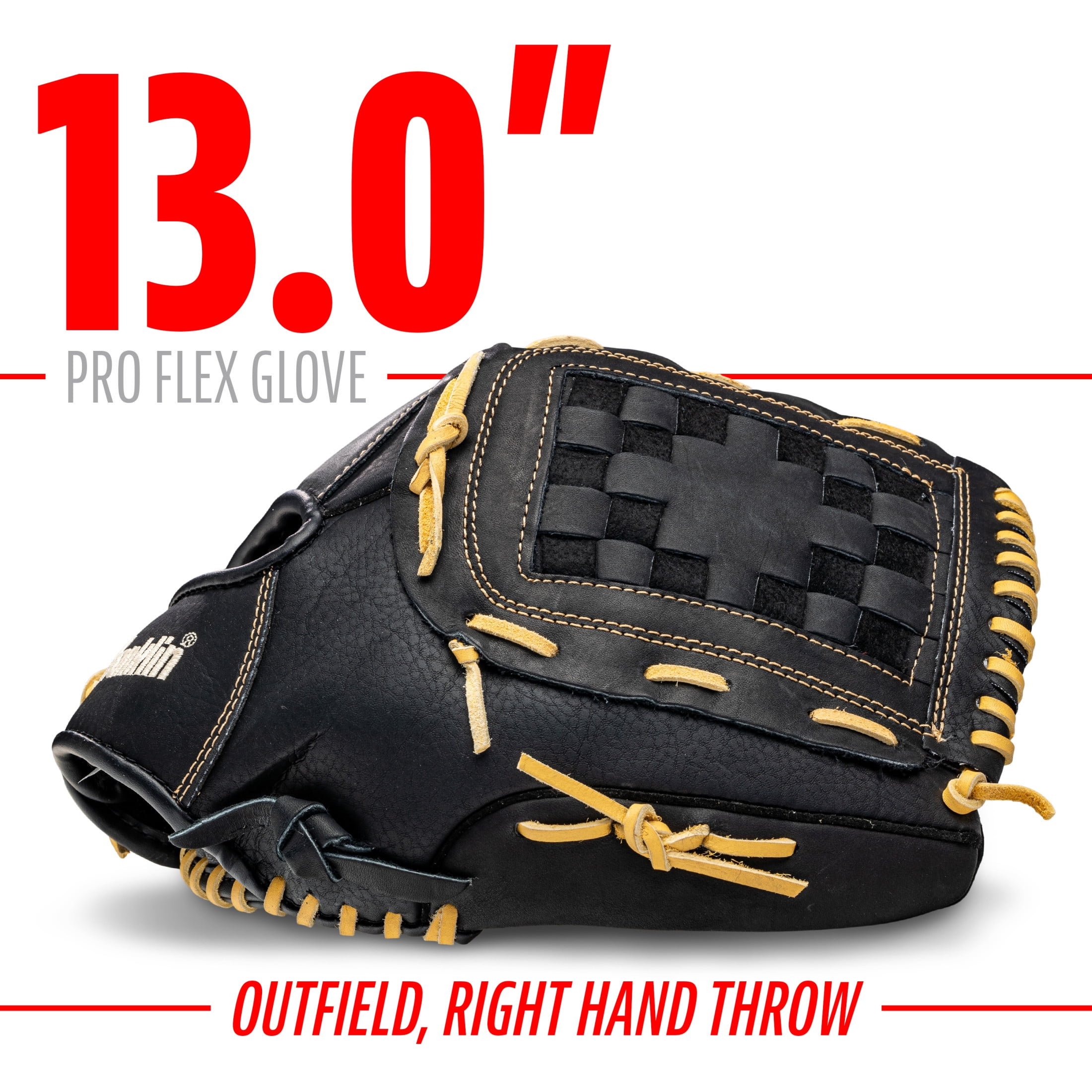 Franklin Sports ProFlex Adult Baseball Glove, 13 in, Camel, Right