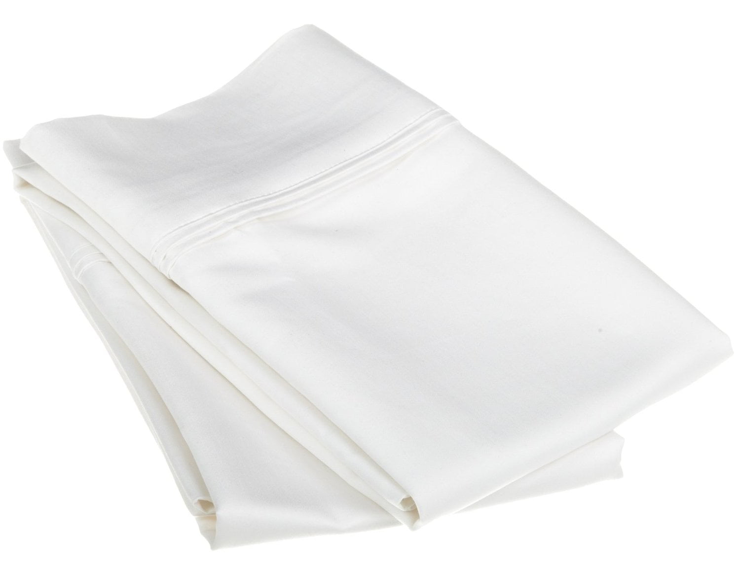100 Egyptian Cotton 1200 ThreadCount Pillowcases, Standard, Solid