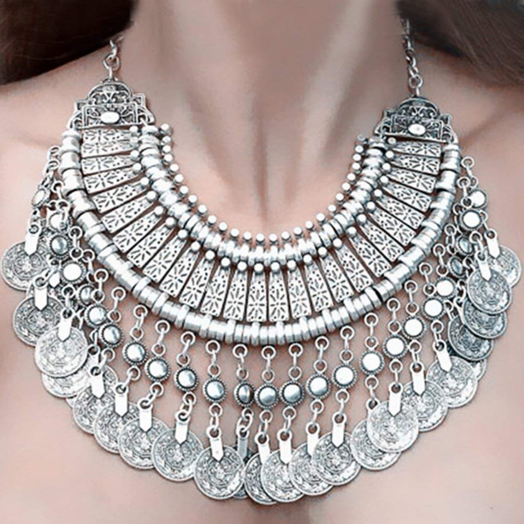 Treska Silver & Clear Chunky Statement Necklace | All Dec'd Out – All Decd  Out