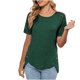 thumbnail image 1 of Blusas de Trabajo de las Mujeres Color Sólido Encaje Patchwork Botón Blusa Casual 95% Poliéster 5% Spandex, Top de Doblado Irregular para el Uso Diario, 1 of 9