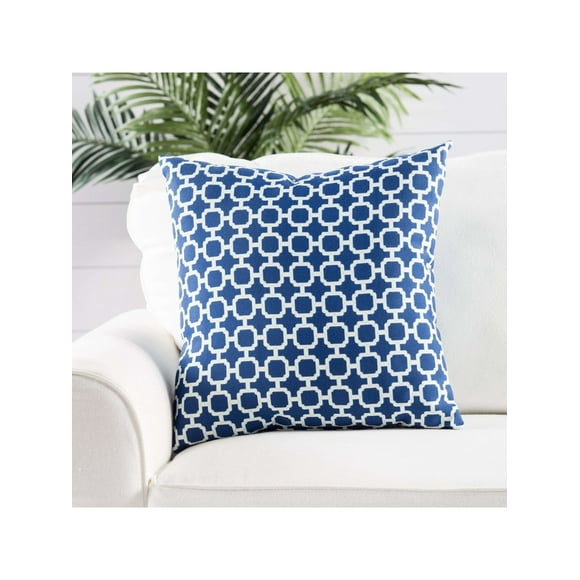JAIPUR LIVING Blue Patterned 18 x 18 in Decorative Pillow
