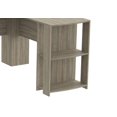 thumbnail image 2 of Safdie & Co. Computer Desk 55L Dark Taupe L-Shaped 2 Shelves, 2 of 5