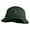 Dark Green, variant on Cattails Embroidered Unisex Multipurpose Crushable Cotton Twill Bucket Hat - Dark Green M