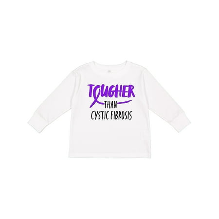 

Inktastic Tougher than Cystic Fibrosis Boys or Girls Long Sleeve Toddler T-Shirt