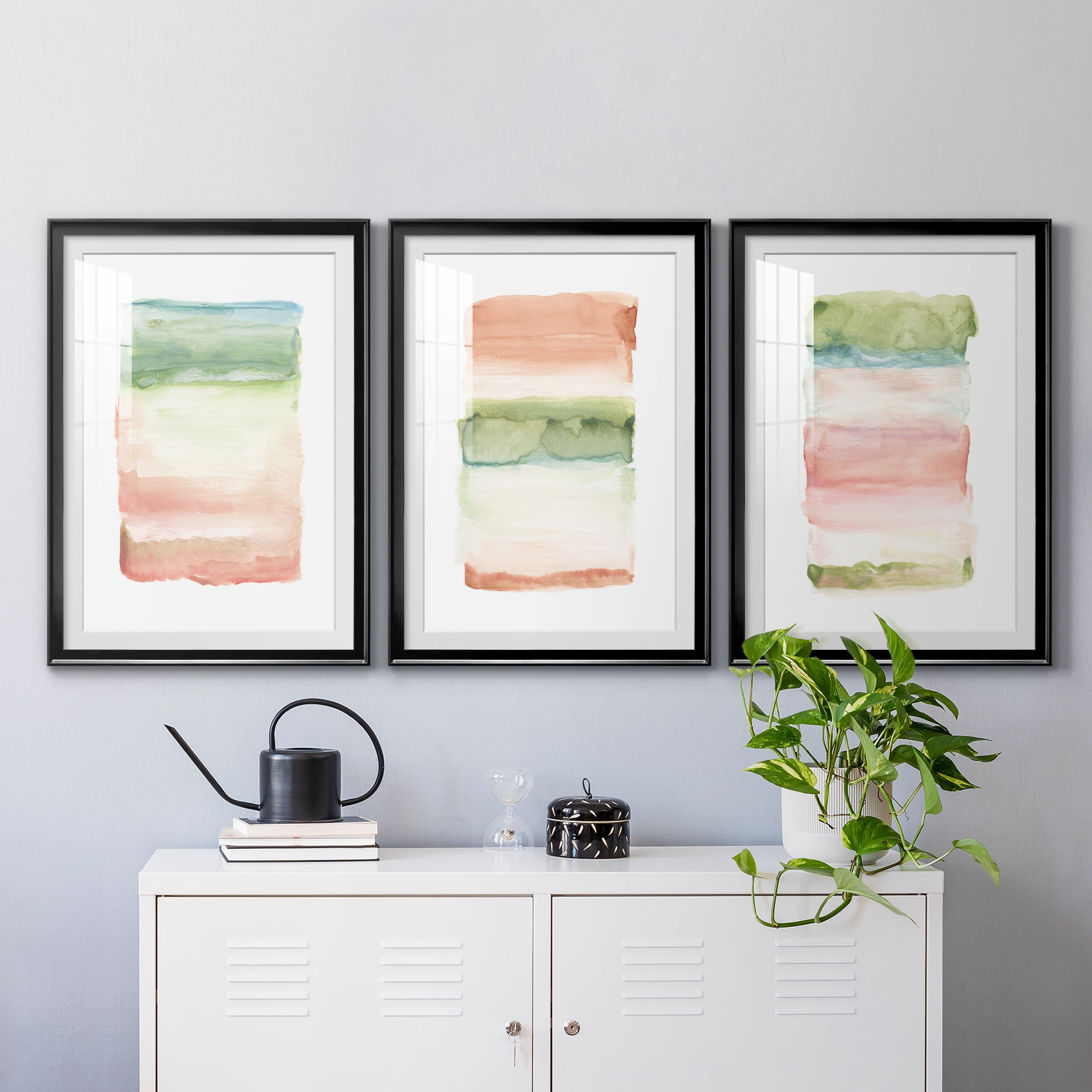 Skye I Premium Framed Prints Set of 3 - Ready to Hang - 26.5 x 36.5 Each - Black Frame