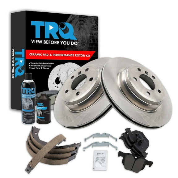 TRQ Rear Brake Pad & Rotor Kit BKA38781 Fits Select 2012-2013 BMW 335i , 2013-2013 BMW 335i xDrive