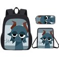 thumbnail image 1 of Mochila Bolsa De Almuerzo Para Niños Estuche Para Lápices Juego De Tres Piezas Bolsa Escolar De Escuela Primaria Patrón De Dibujos Animados, 1 of 1