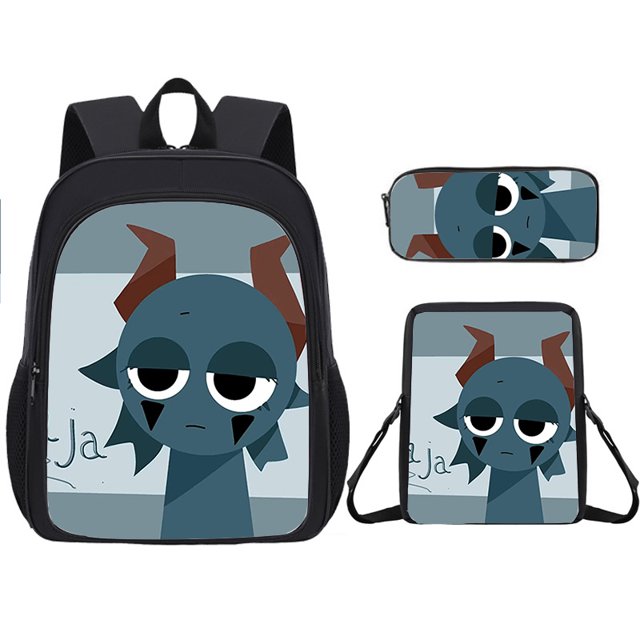 Mochila Bolsa De Almuerzo Para Niños Estuche Para Lápices Juego De Tres Piezas Bolsa Escolar De Escuela Primaria Patrón De Dibujos Animados