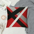 thumbnail image 2 of COMIO  Decorative Pillows for Couch Red and Black, Black Red Pillow Covers Outdoor Abstract Throw Pillowcase Geometric Square Cushion Cases for Sofa Bed Couch Living Room, 2 of 5